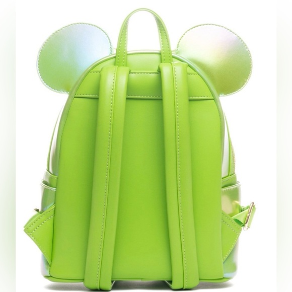 Loungefly Disney Minnie Mouse Classic Series Iridescent Emerald Mini Backpack - Picture 2 of 10